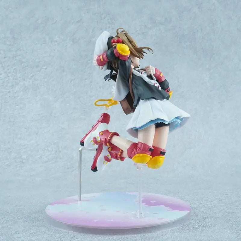 20CM Cardcaptor Sakura Kinomoto Sakura Roller Skating Anime Characters Figure Desktop Ornament Collectible Toy Model Statue Gift