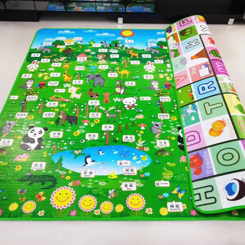 2024 New Large Size Thicken Baby Crawling Play Mats Folding Mat Carpet Play Mat for Children's Safety Rug Toys Gift Have Creases