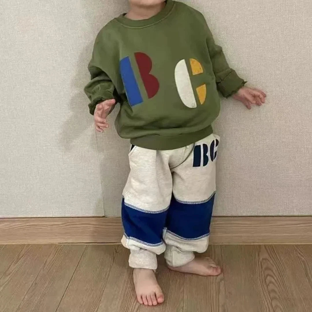 Autumn/Winter INS Korean Style Boys' and Girls' Cartoon Printed Underpants with Velvet Lace Up Guard Sports Children's Pants