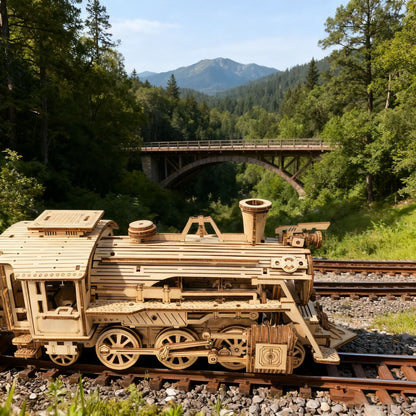 3D Wooden Train Puzzle Model Toy Puzzle DIY Wooden Truck Assembly Educational Birthday Gift Christmas Present