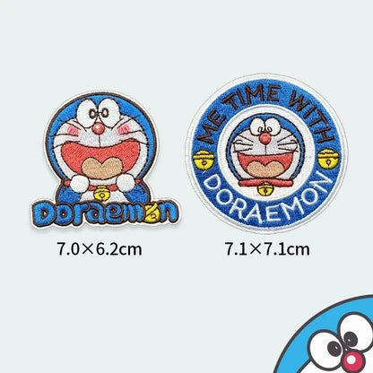 Doraemon Embroidered Fabric Patch Cute Fashionable Personalized Creative Simple Kawaii Ripped Patch Gift for Friend's Birthday