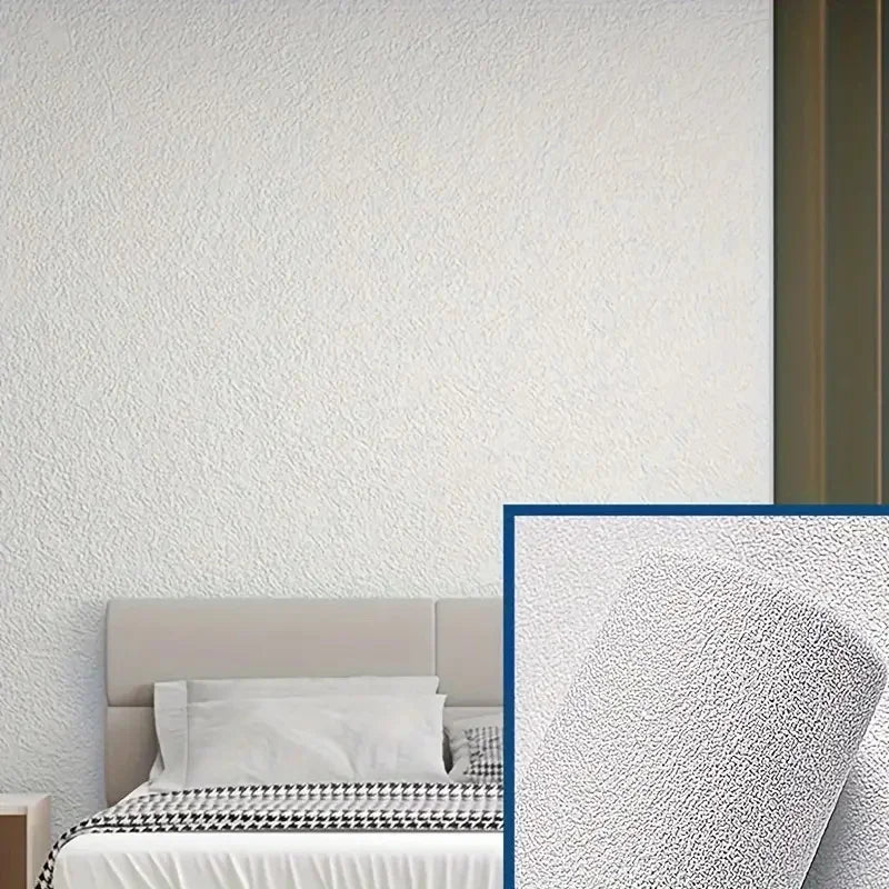 Linen Wallpaper Self-adhesive Waterproof Moisture-proof and Moldy Resistant 3D Wall Stickers Home Living Room Wall Decoration