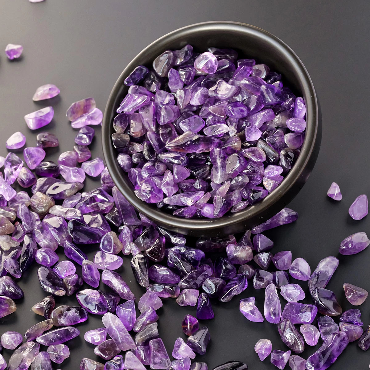 100g Natural Dreamy Amethyst Crushed Stones Brazilian Amethyst Cleansing Stones Mini Landscape Fish Tank Home Office Decoration