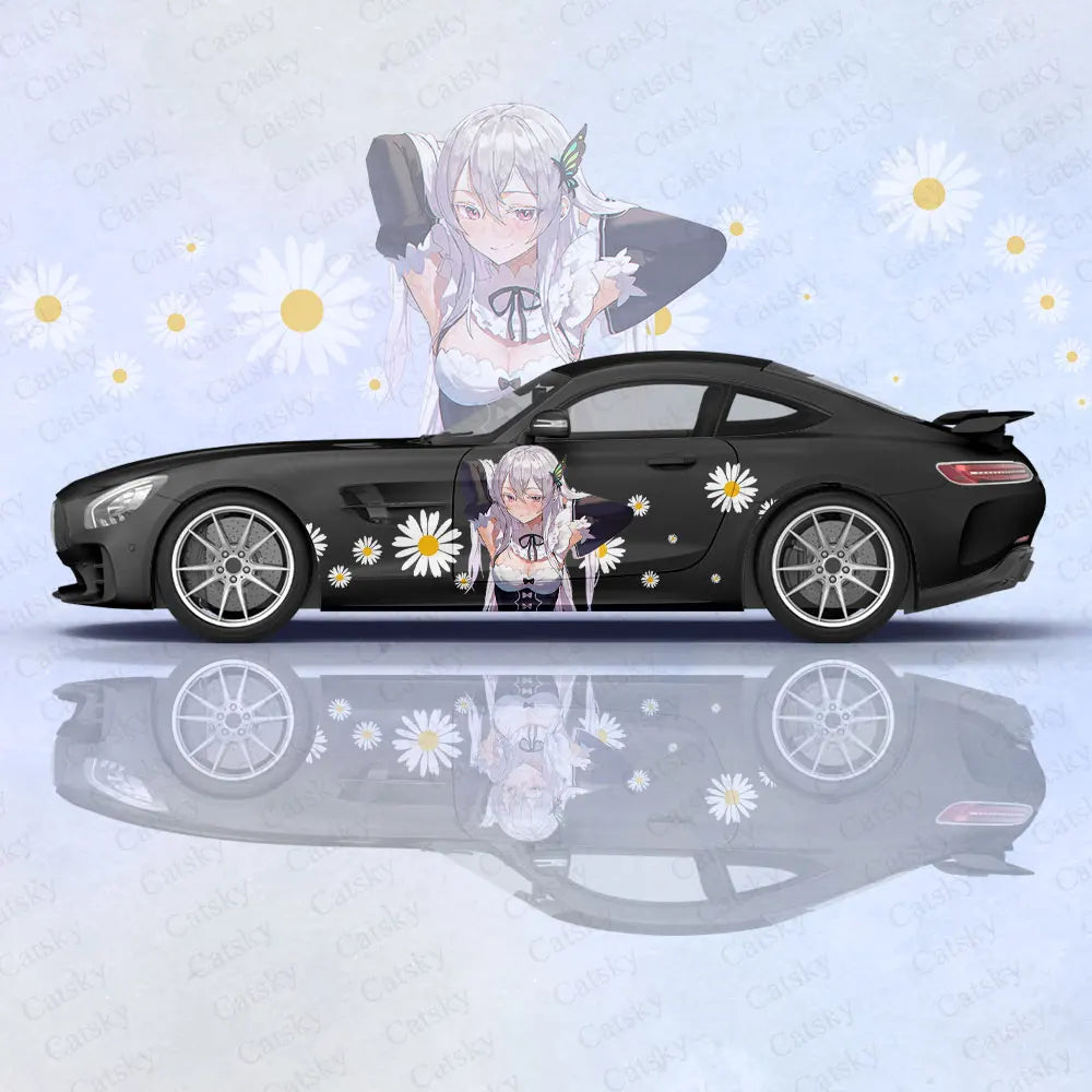 Echidna (ReZero) Car Body Stickers Anime Itasha Car Side Decal Sticker Car Body Sticker Car Body Decoration Stickers