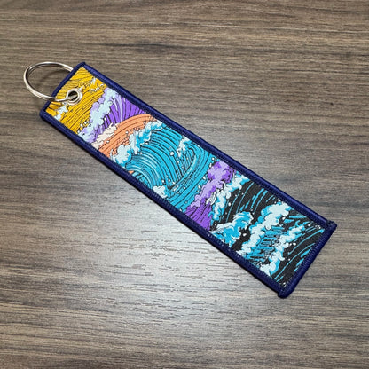 JDM Embroidery Keyring Car Keychain Key Tag Lanyard Refit Gift Red Sun Racing Drift King Motorcycle Key Chain Accessories