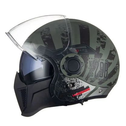 Full Face Open Face Motorcycle Helmet Double Lens Modular Helmets DOT ECE APPROVED CYRIL OP12A Man Woman Retro Moto Helmet