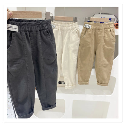 Boys' Pants Spring and Autumn Pants, Big Boys' Autumn Fashion, Western Style, Autumn Children's Clothing, Boys' Casual Pants, Bo