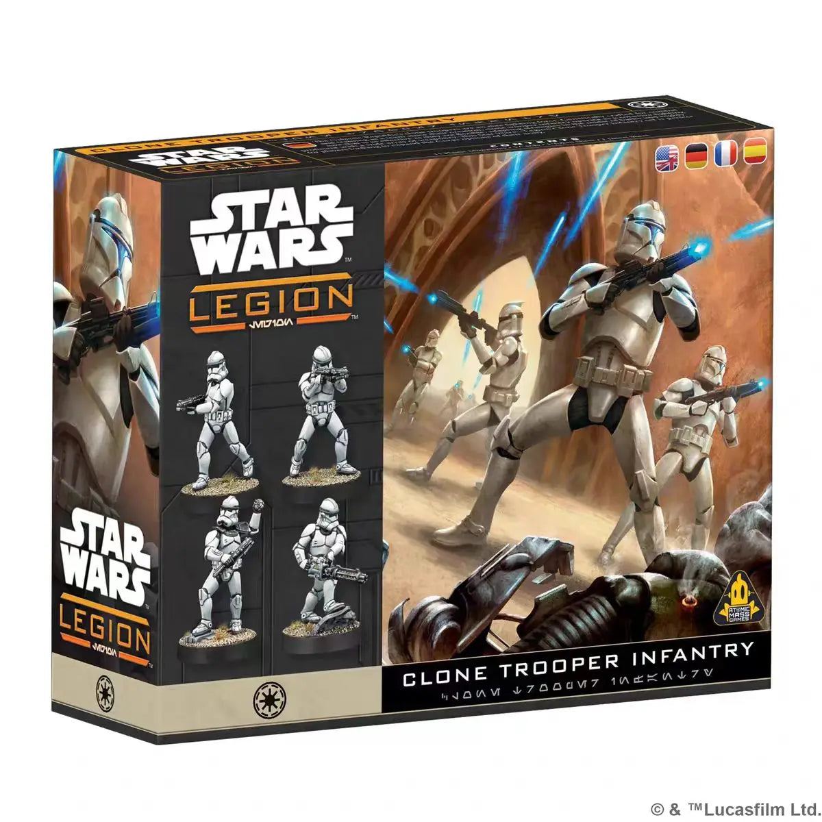 Authentic Star Wars Legion SWQ Series Army Hero Anakin Obiwan 501 Unassembled Unpainted Mini Desktop Strategic War Game