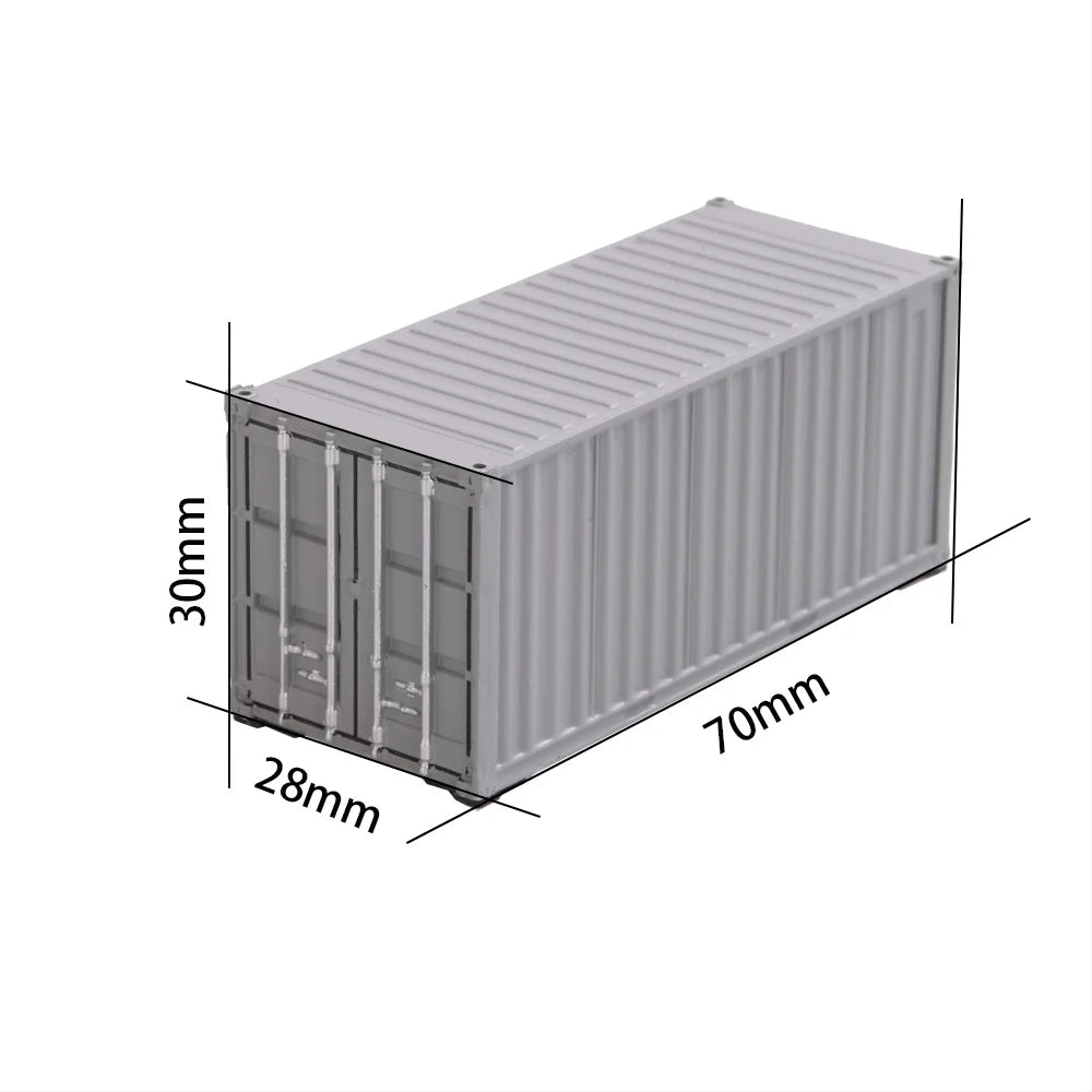 HO 1/87 Scale Miniature Container Model 20FT Shipper Container Storage Box DIY Building Railway Train Scene Accessories 1PCS