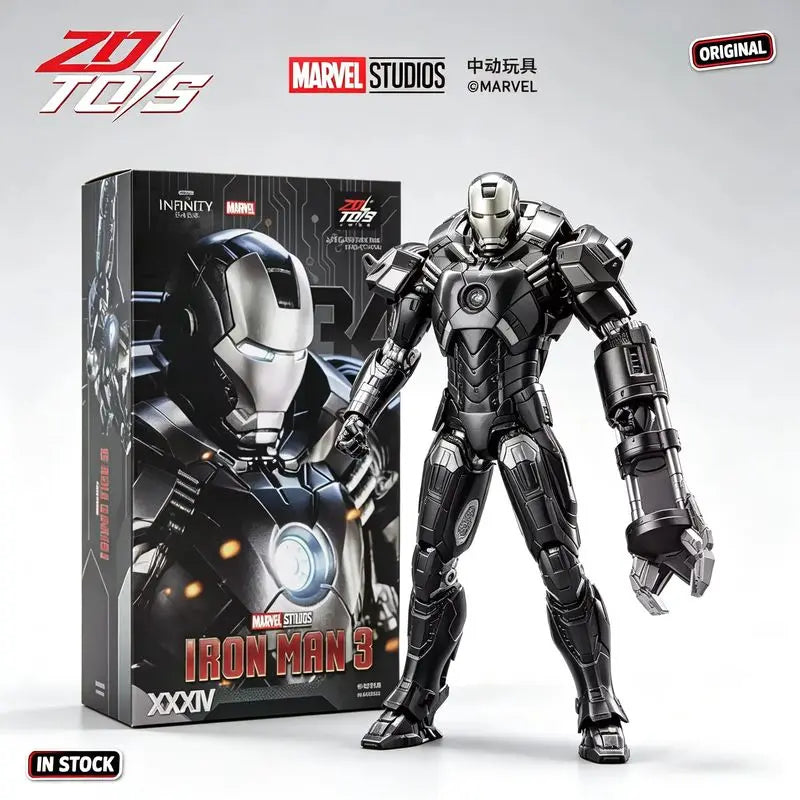 Zd Toys Marvel Iron Man Mk34 Action Figure Movable Joints Collectible Model Desktop Decoration Gift For Men