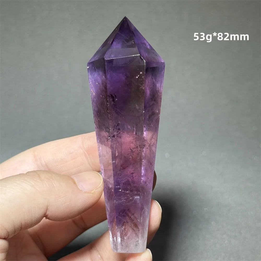 Amethyst Scepter Natural Mineral Quartz Gem Aura Spiritual Meditation Treatment Energy Home Garden Feng Shui Decoration