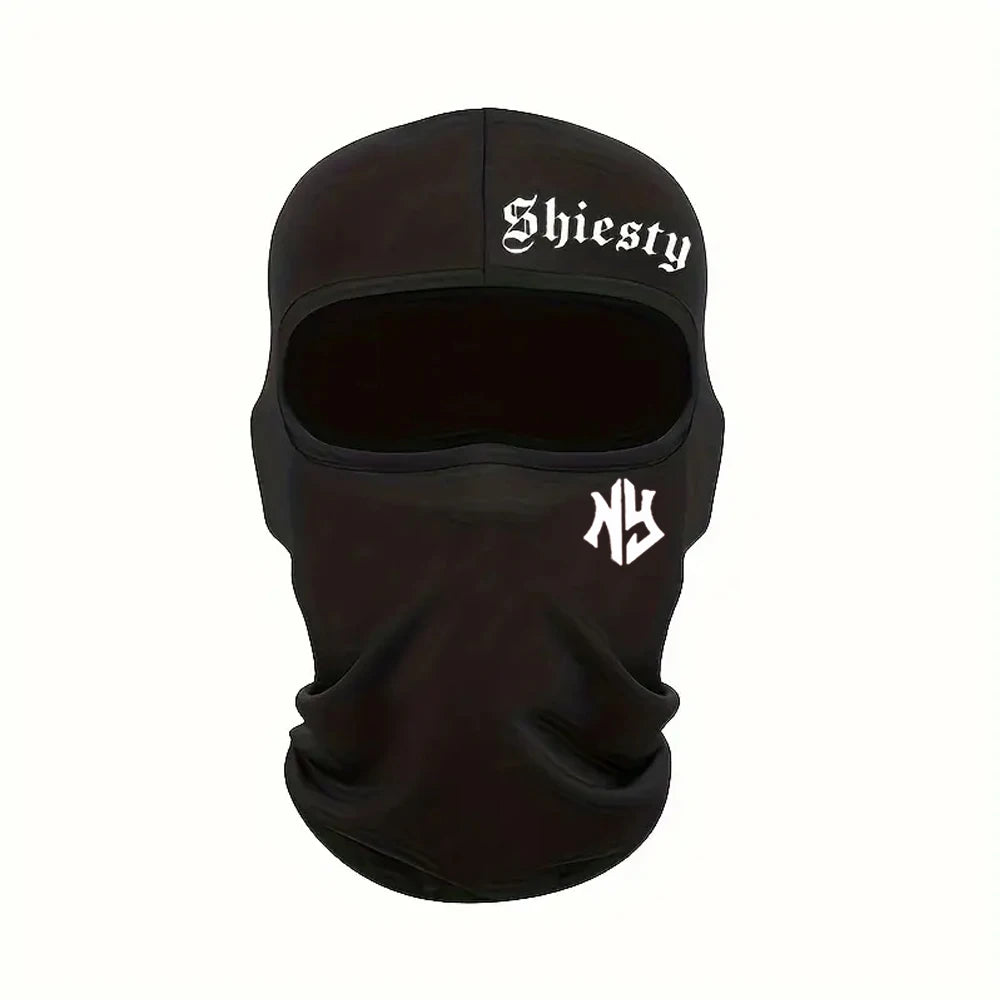 1/2/3/4pcs Simple Shiesty Print Balaclava Mask Hat, UV Protection Headgear For Outdoor Sports Cycling And Skiing
