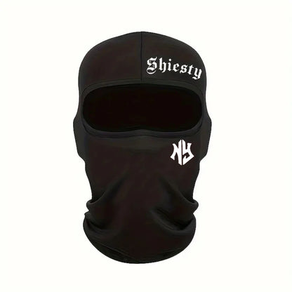 1/2/3/4pcs Simple Shiesty Print Balaclava Mask Hat, UV Protection Headgear For Outdoor Sports Cycling And Skiing