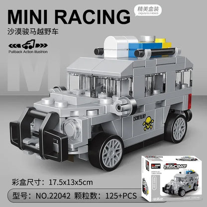 Racing Car Bus Engineering Vehicle Ambulance Pull Back Model Building Blocks Brick Toys Children Boys Compatible With Lego