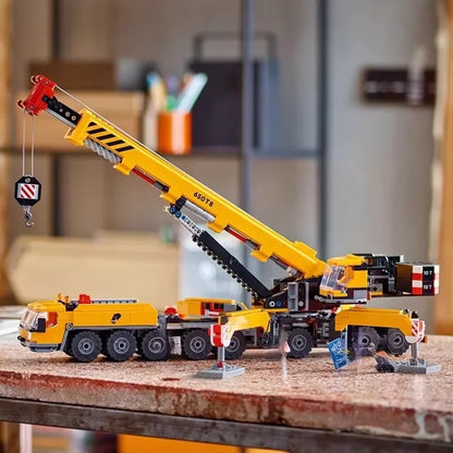 Third Party Compatible Sets City Series Building Blocks 60409 Mobile 16-Wheel Yellow Crane Hoisting machine Toys Gift
