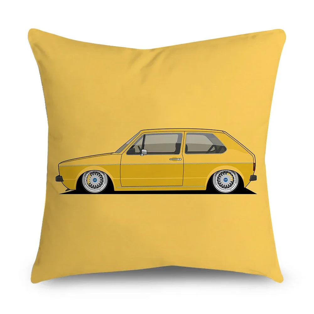 New Sports Car Cushion Cover Full Body Cartoon Pattern Pillow Case for Home Sofa Car Decor Pillowcase 45cm*45cm