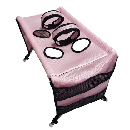 1Pcs Portable Pet Foldable Nail Grooming Bath Hammock Stand Clipping Helper Mesh Bathing Drying Table for Kitten Small Cats