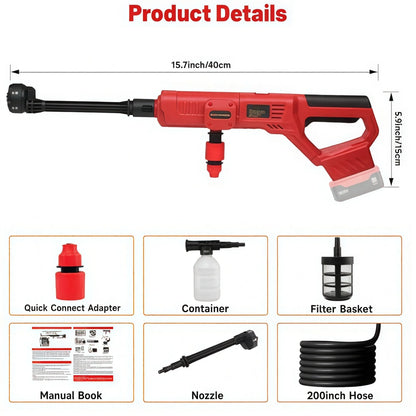 High pressure washer portable pressure washer pressure washer gun for Milwaukee m18 battery garden car wash sprayer High