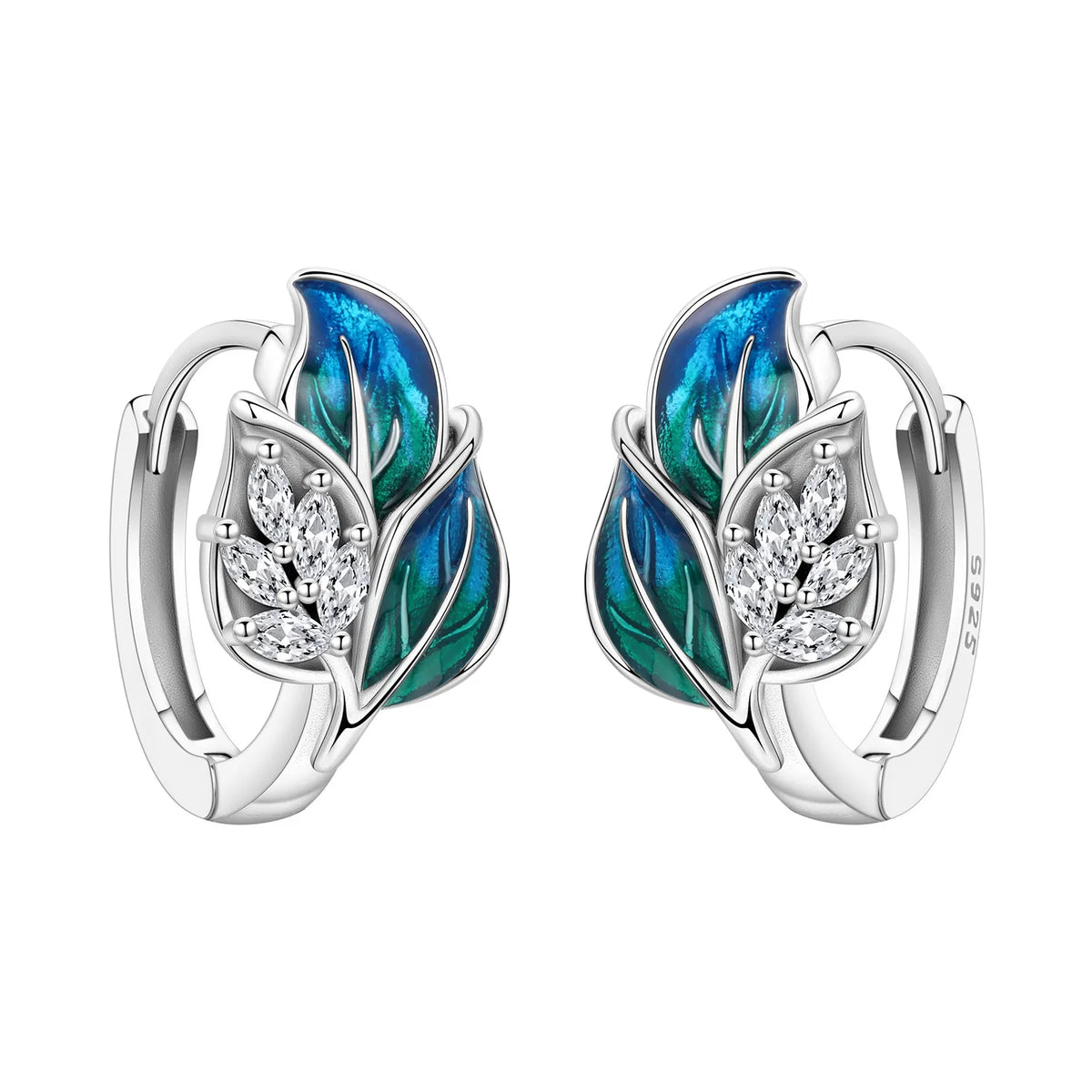 PANPOKI Original 925 Sterling Silver Beautiful Tulip Flower Earrings Women Hoop Earring Anniversary Jewelry Trendy Gifts