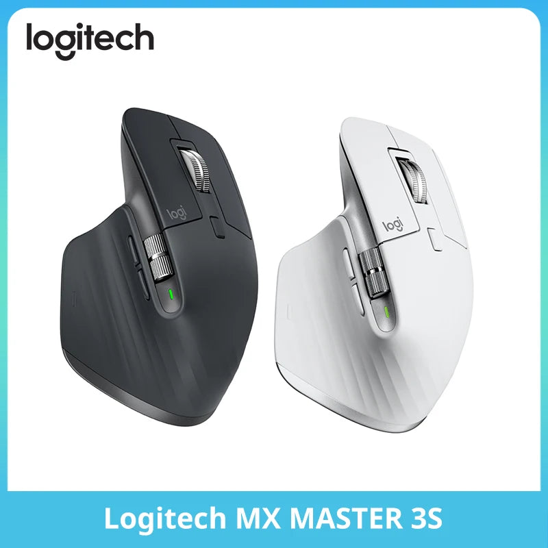 Logitech MX Master 3S Wireless Bluetooth Mouse Ultra-Quiet Electromagnetic Scroll Wheel 8000DPI Flow Cross-Device Ergonomic