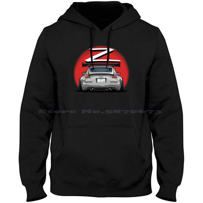 Nismo Fairlady 350z Z33 Gray 100% Cotton Hoodie 350z Nismo Z33 Midnight Blue Car Graphic Osmancetinyapici Gtr Power