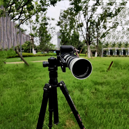 Lightdow 420-800mm F8.3-F16 Manual Zoom Super Telephoto Lens with T Mount Ring for Nikon Canon Sony Fuji Olympus Camera Lenses