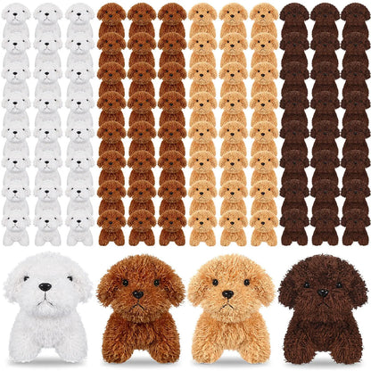 Teddy Dog Plush Toys 4.72 Inch Stuffed Puppy Dogs Mini Plush Dogs for Adopt a Puppy Party Favors Christmas Baby Shower Birthday