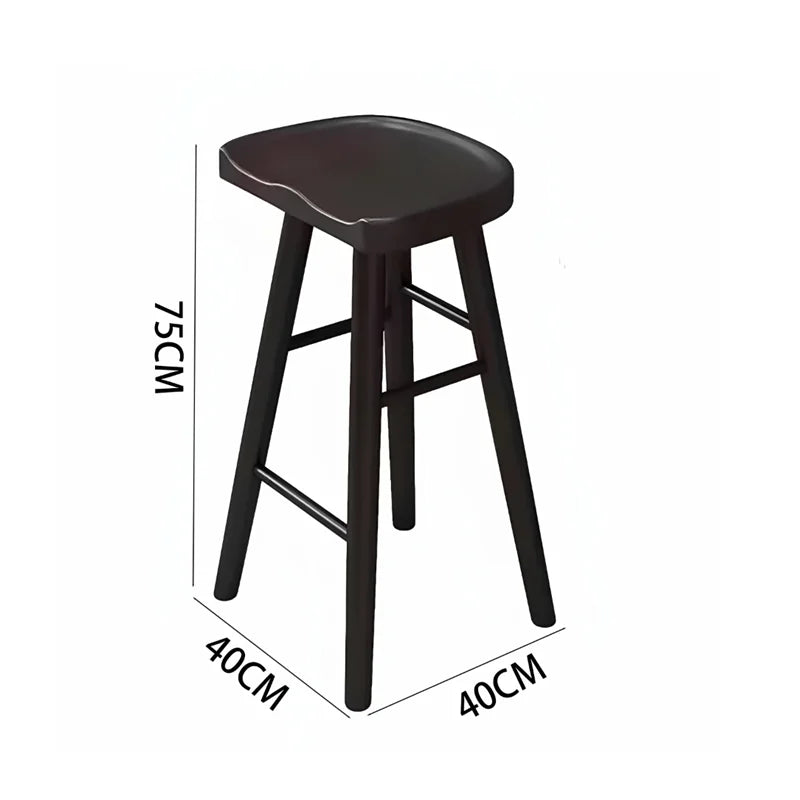 Nordic Bar Chair, Bar Stool, Solid Wood Home Chair, High Stool, Mobile Phone Store Stool, Modern Minimalist Bar Chair, Bar Stool