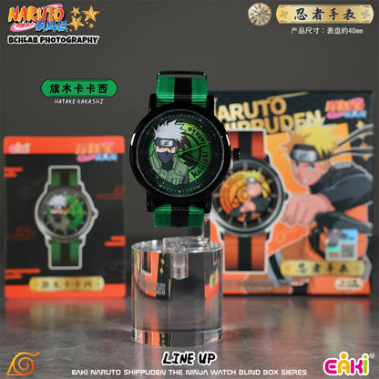 EAKI Hot Original In Stock Naruto Shippuden Kakashi Sasuke Madara Watch Blind Box Anime Figure Trendy Watch Toys Boys Gifts