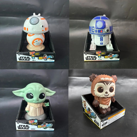 Star Wars Droidables & Friends R2-D2, BB-8 & C1-10P Grogu Chewbacca Articulated Droids with 20+ Sound Effects