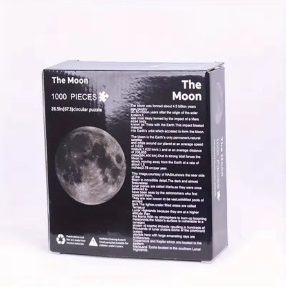 1000pcs Giant Space Moon Earth Puzzle Matte Surface Dustproof Adult Puzzle Starry Sky Plane Puzzle Wall Decoration Gift