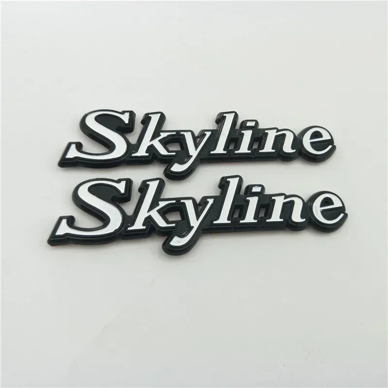 For GTR Skyline Emblem Badge Logo Rear Trunk Side Fender Nameplate C110 KPGC110 GC110 Kenmeri