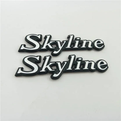 For GTR Skyline Emblem Badge Logo Rear Trunk Side Fender Nameplate C110 KPGC110 GC110 Kenmeri