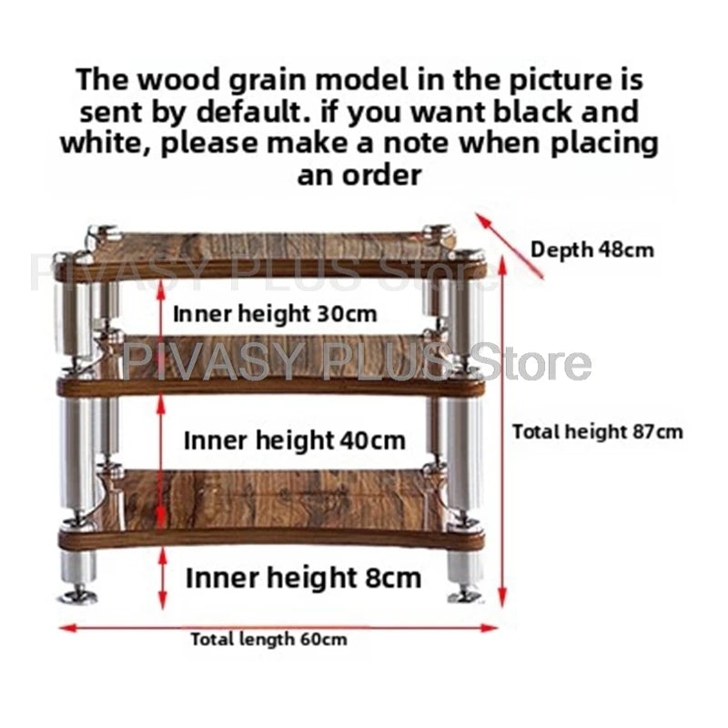 1-4 Tier Audio Rack LBE 200KG Amplifier Stand with Vibration Isolation Feet Storage Bracket SUS Leg For DJ Home Theater HiFi Amp