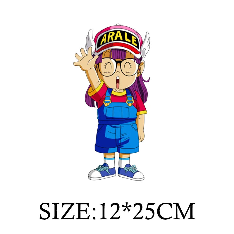Anime Arale Dr Slump Cartoon Patches for Clothes Heat Transfer Thermal Vynil Stickers DIY T shirt Iron on for Women Appliqued