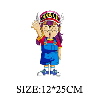 Anime Arale Dr Slump Cartoon Patches for Clothes Heat Transfer Thermal Vynil Stickers DIY T shirt Iron on for Women Appliqued