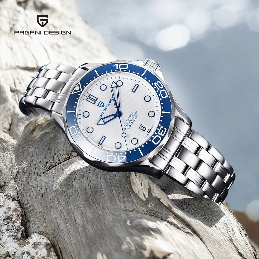 PAGANI DESIGN 2025 New Diving Men's Watches Luxury NH35 Automatic Watch For Man Mechanical Wristwatches AR Sapphire Waterproof