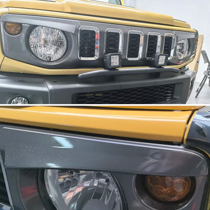 Jimny Angry Bad Face Headlight Eyebrows Eye Lid Sticker for SUZUKI Jimny JB64 JB74 JC74 2019+ for OEM Grille Eyebrows Eyelids