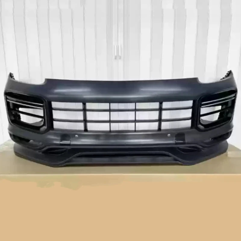 PP Material Front Bumper Assembly for Porsche Cayenne 18-23 Upgraded to Turbo Style Car Bumper Body Kit