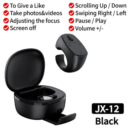 New Fingertip Remote Scrolling Ring Wireless Remote Control One Click Selfie Page Turning Roller Fingertip Controller for Phone