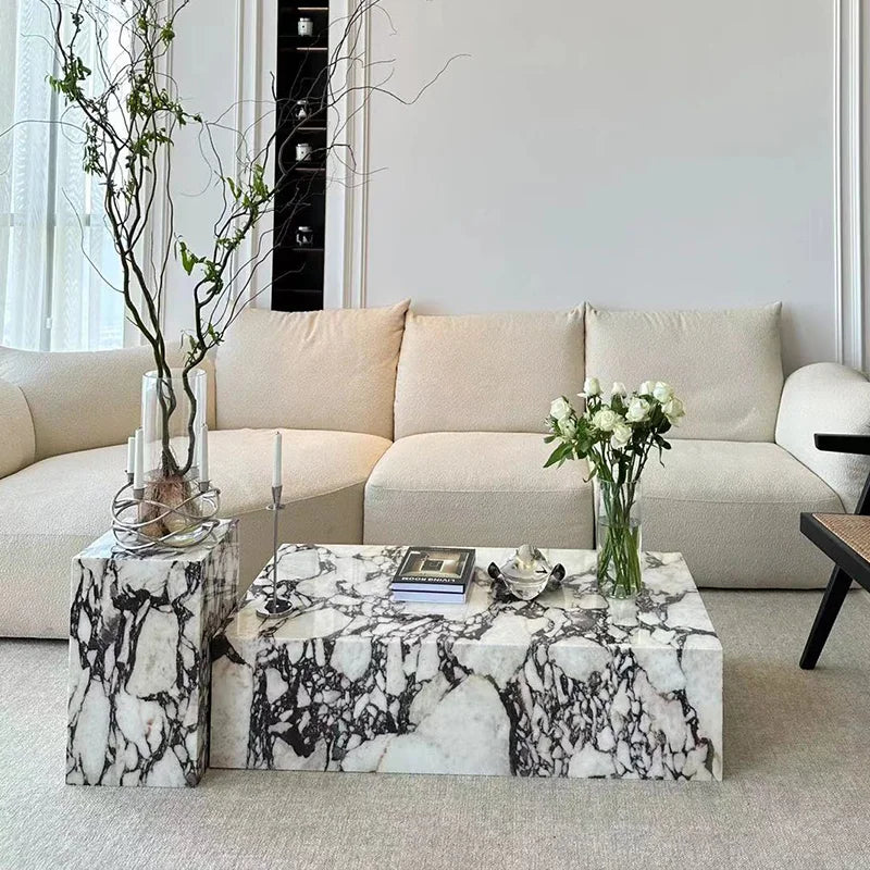 Rectangular Unique Coffee Table Luxury Italian Designer Large Coffee Table Modern Marble Table Basse Salon Living Room Furniture
