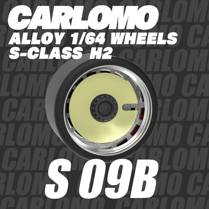 Carlomo S-Class Brand New 1/64 Alloy Wheels Rubber Tires with Brake Disc Assembly Rims for Model Diecast Car for model cars