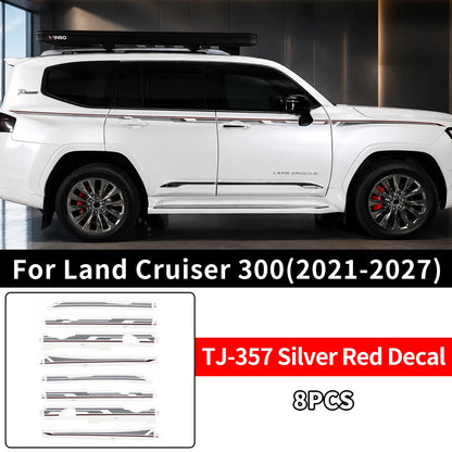 For Toyota Land Cruiser 300 LC300 2021-2027 Body Side Waist Line Decal Stripe Sticker Exterior Styling Upgrade Parts