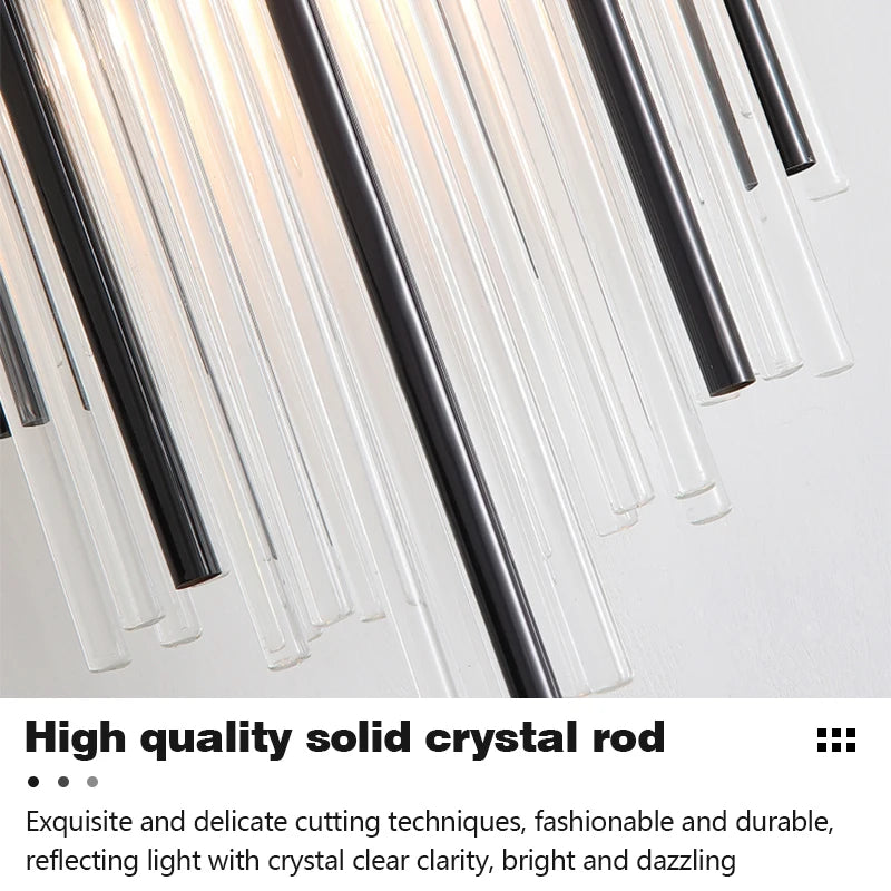 Nordic Luxury Wall Lamp Stainless Steel Black Gold LED Wall Lamp Living Room Stairs Bedroom Bedside Room Decor Lighting Fixtures
