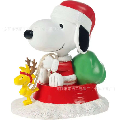 Snoopy Ornament Kawaii Cartoon Snoopy Christmas Theme Series Desktop Ornament For Girls Office Desktop Decoration Home Decoratio