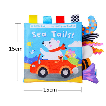 Soft Baby Books 3D Touch Feel High Contrast Cloth Book Sensory Early Learning Stroller Toys for Infant Toddler Gifts 0-12 Months