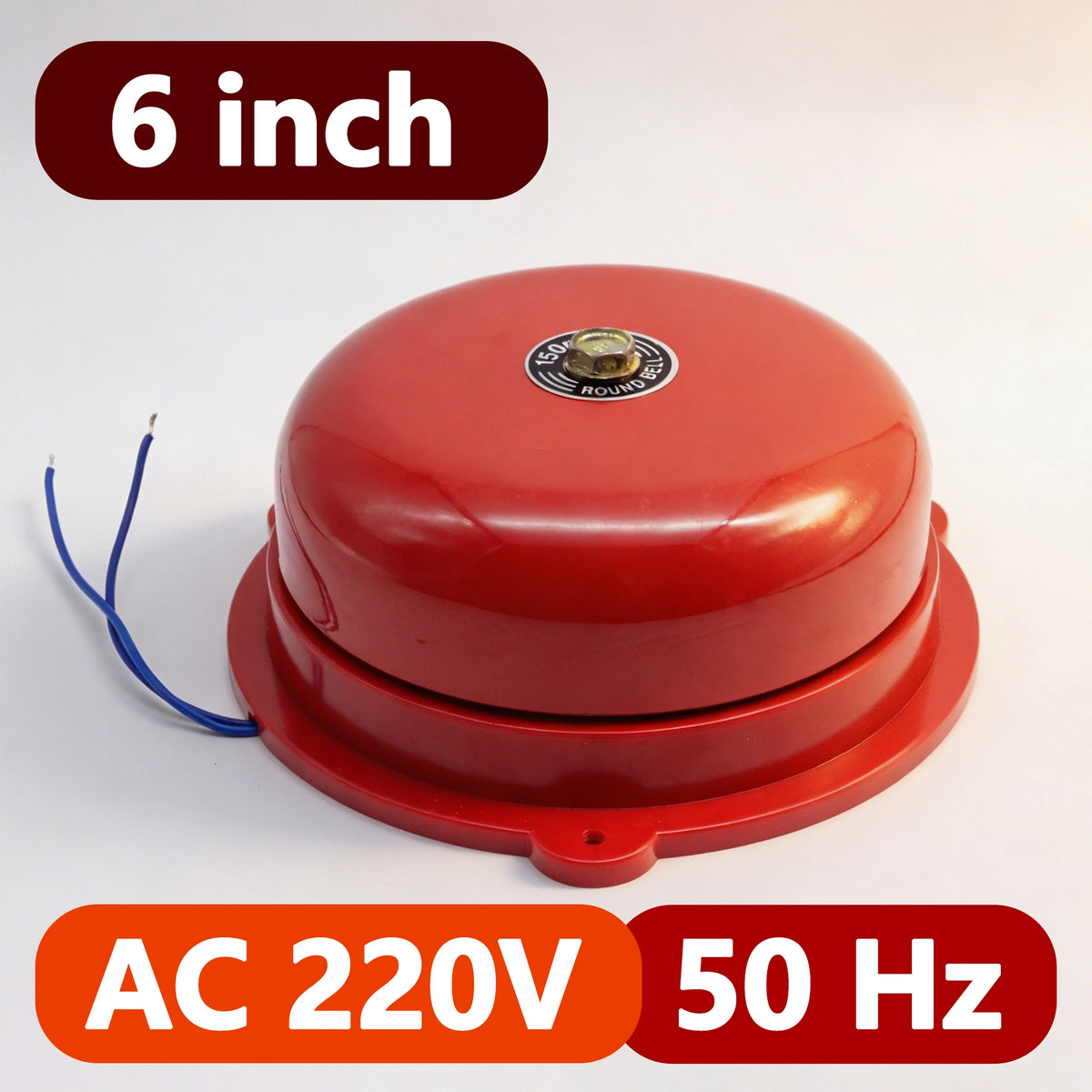 2/3/4/6 Inch Internal Strike Electric Bell AC110/220V DC12/24V High Decibel Loud Sound Alarm Doorbell School Factory Household