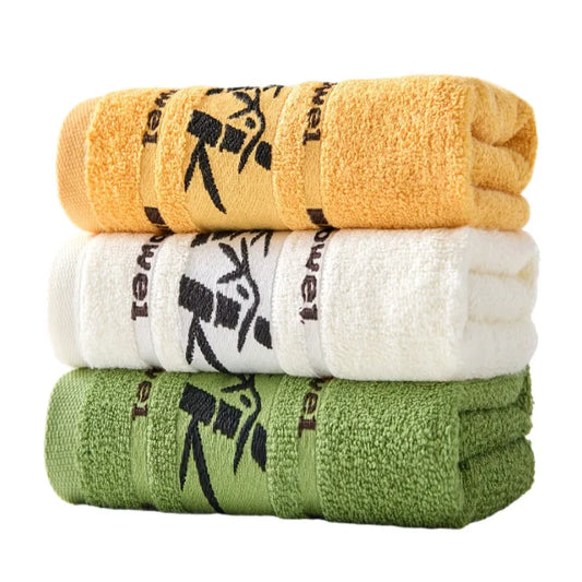 3pcs Bamboo Fiber Bathroom Towels Sets Mixed Color 34x74cm/70x140cm Household Hand Face Bath Towel Set Washcloth Toallas De Baño