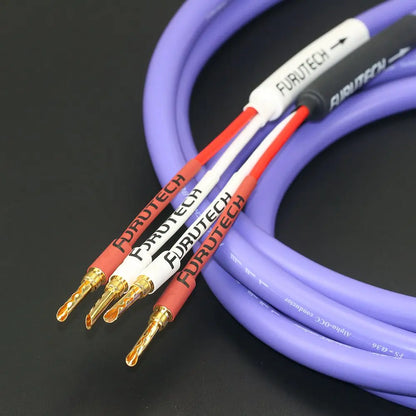 Original Japanese FURUTECH FS - α 36 Alpha OCC HiFi amplifier speaker speaker cable banana to Y plug main speaker cable