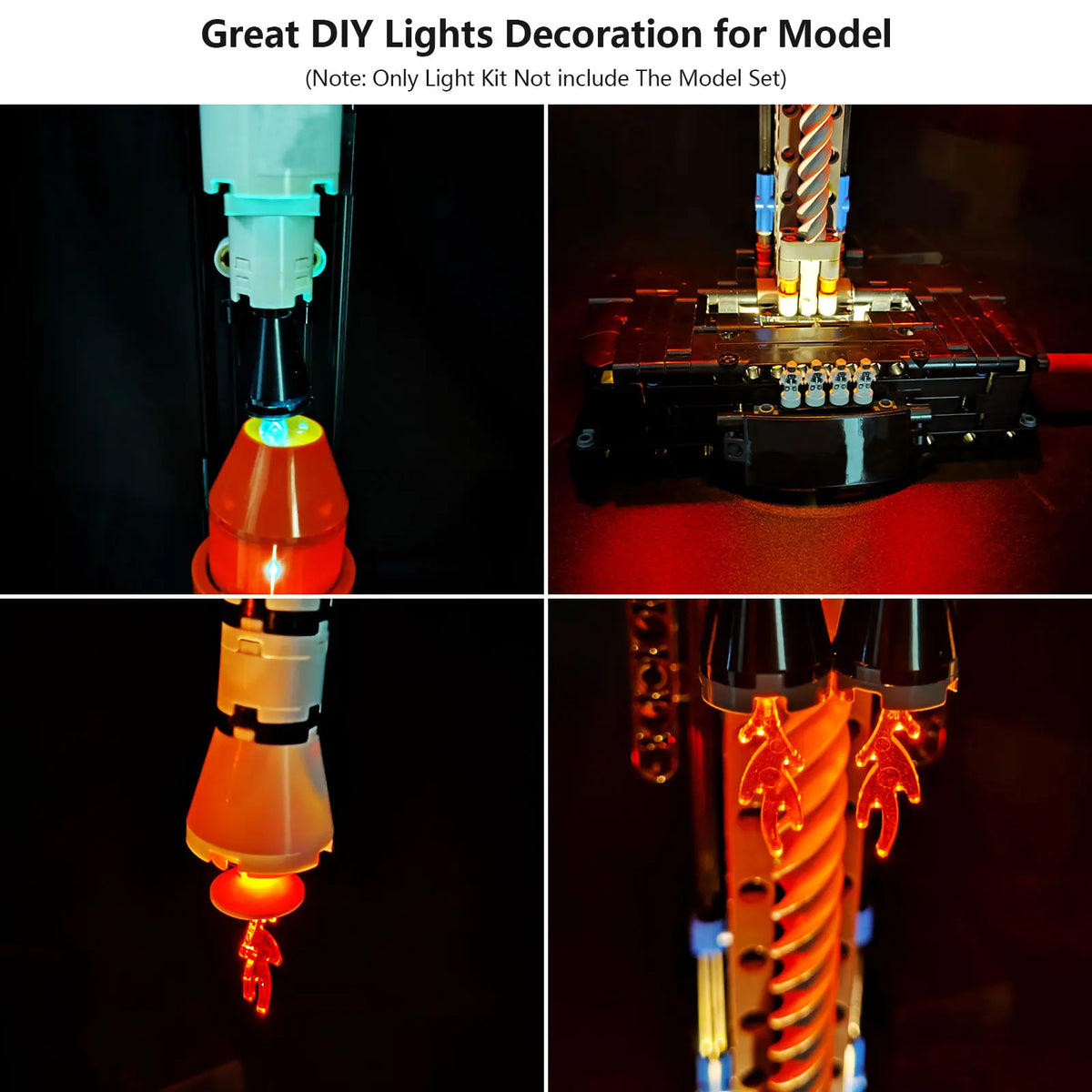 LYBMTWF LED Lighting Kit Compatible with Lego 42221 Space Launch System Rocket Building Blocks (NOT Include Model Bricks)
